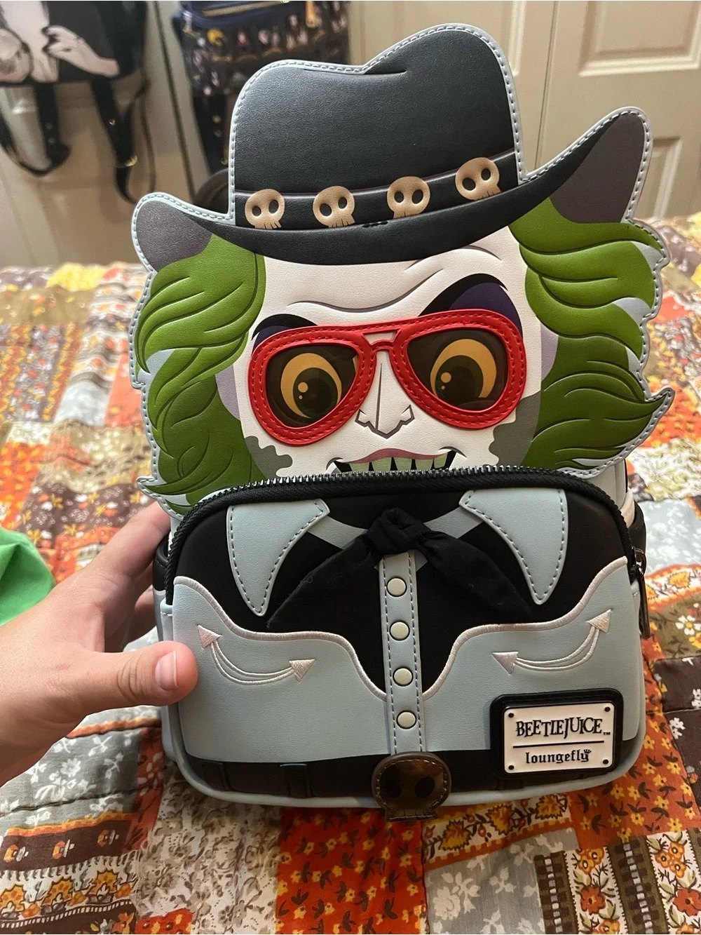 Loungefly Beetlejuice Character Mini Backpack